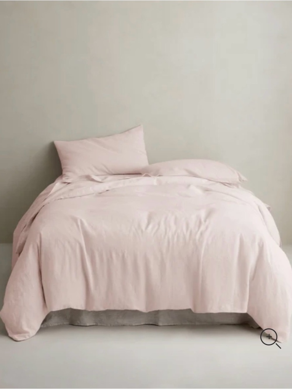 Cultiver Blush Pink Linen Duvet Cover and Shams